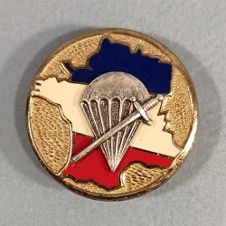 INSIGNE MILITAIRE 1 er BATAILLON DE CHOC PARACHUTISTES FABRICATION DRAGO PARIS